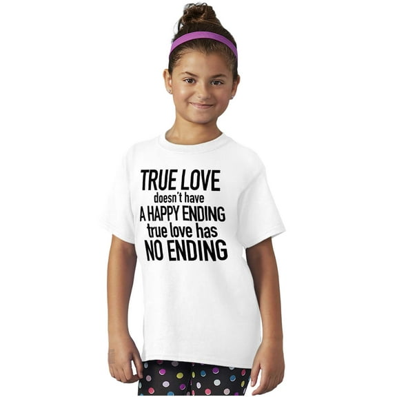 True Love Quote Cute Valentines Day Girls Kids T Shirt Tees Teen Brisco Brands L