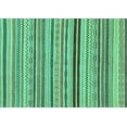 thumbnail image 1 of Ahgly Company Machine Washable Indoor Rectangle Abstract Turquoise Blue Modern Area Rugs, 2' x 5', 1 of 4