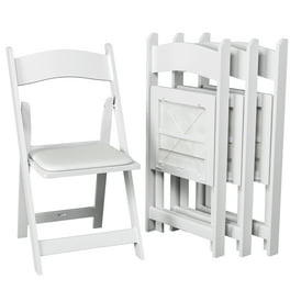 TentandTable Solid Resin Folding Chairs White 64 Pack Walmart