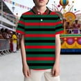 thumbnail image 2 of BJUTIR Boys T Shirts Striped Shirt With Buttons And Collar Casual Pocket Top For Youth Stylish Gentleman Basic Top Size 7-8 Years, 2 of 4