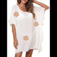 thumbnail image 3 of Traje de Baño de Playa Holgado y con Volantes de Color Liso para Mujer Talla Única, 3 of 9