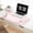 Pink, variant on Scalloped Desk Mat, 23.6" x 11.8" Cute Small Aesthetic Desk Accessories, PU Leather Computer Laptop Desk Mouse Keyboard Pad, Desk Writing Mat for Vanity/Work/Home Decor Sage Green