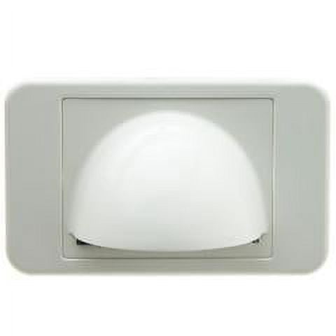 Brush Style Cable Pass-Through Wall Plate Insert with half-moon cover, single gang, white