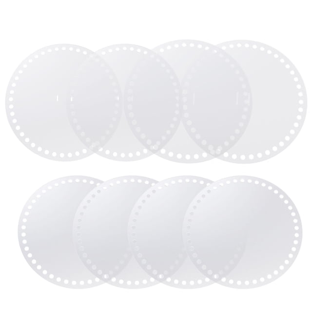 Miangastore 8 Pcs Planche Ronde en Acrylique Transparent Outils de Bricolage pour Faire des Sacs au Crochet