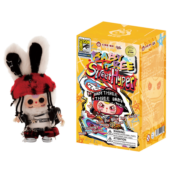 LE Blind Box Baby Three SDCC Exclusive - “Street Hyper” Vinyl Collector Plush – Orange Box - LE 2000