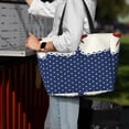 thumbnail image 7 of Lsque Vintage Blue Polka-dot Beach Travel Bag - Water-Resistant, Large Capacity Lightweight Tote with 7 Pockets for Women and Men - Perfect for Beach, Pool, Gym, and Travel, 7 of 7