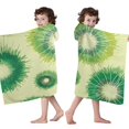 thumbnail image 4 of Green Tie Dye Pattern Hooded Bath Towel，50"x30" for Ages 3 To 12 Kids, Quick Dry Lightweight Soft Microfiber Hood Beach Towel Cover Up for Kids, 4 of 7
