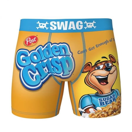Post Golden Crisp Cereal Box Style Swag Boxer Briefs-Medium (32-34)