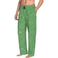thumbnail image 3 of Mens Pajama Pants - Soft Sleep & Lounge Pants for Men, green Lemon print Cuteness Casual PJ Bottoms Pants with Pockets, 3 of 5