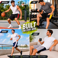 thumbnail image 5 of 5 Pack: Mens Moisture Wicking Athletic Basketball & Gym Workout Shorts with Pockets Multipack, Sizes up to 3XL, 5 of 12
