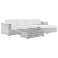 thumbnail image 2 of Modway Convene 4-Piece Outdoor Patio Sectional Set in Light Gray White, 2 of 10