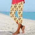 thumbnail image 2 of Pantalones de Ajuste Seco Mujeres Pascua Impresa Leggings Recortados, Estirable Transpirable Casual Y Yoga, 2 of 4