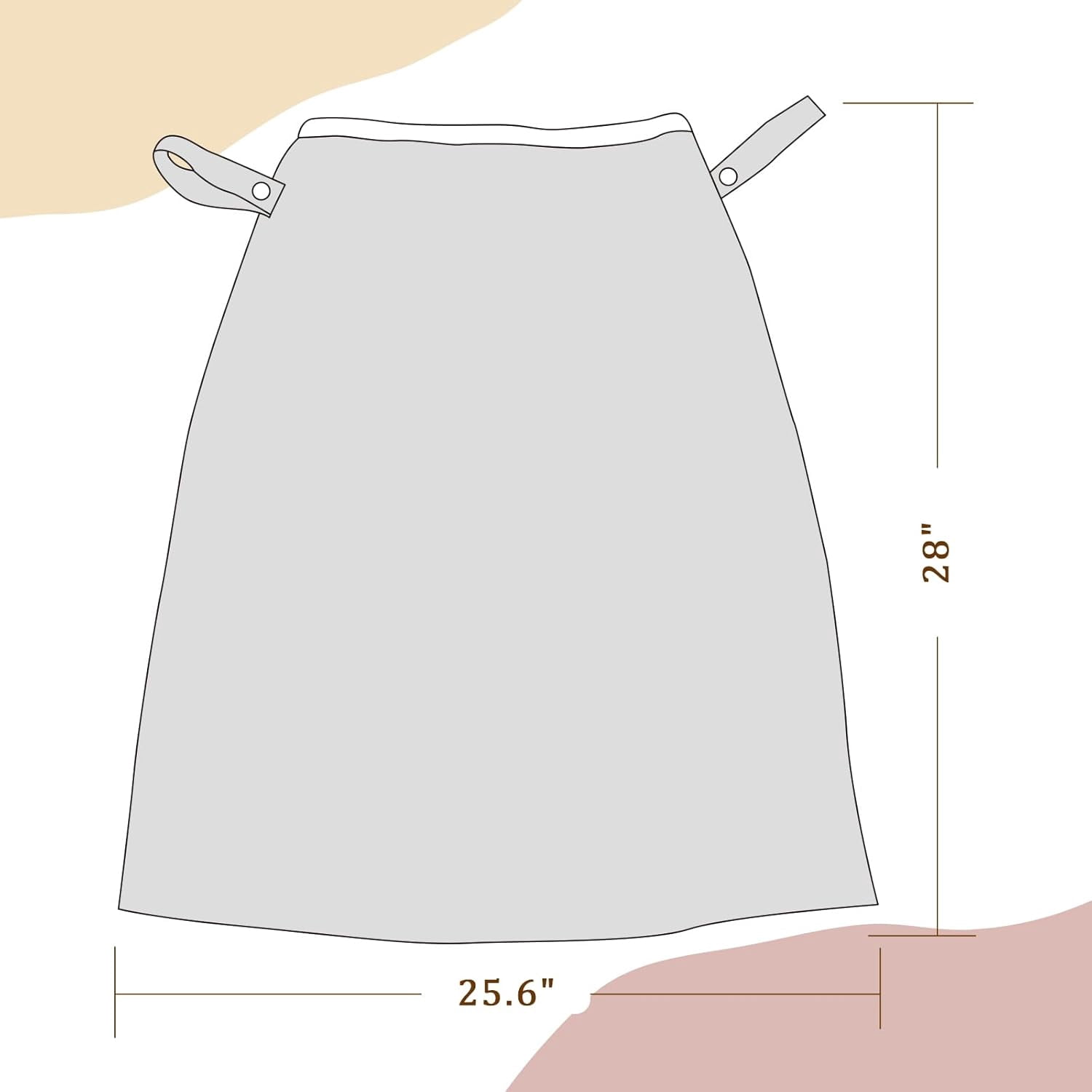 Pail Liner for Cloth Diapers, Reusable and Washable Waterproof Pail Liner with Strap for Diaper Pails, 2 Pack(P001)