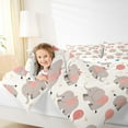 thumbnail image 4 of Manfei Cute Elephant Bedding Comforter Set,Kawaii Zoo Animal Twin Comforter Sets,Gray Beige Pink Bedding Set For Girls Boys,Microfiber Bedroom Decor Reversible,2 Pieces, 4 of 8