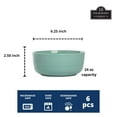 thumbnail image 2 of 10 Strawberry Street Double Line 6.25"/24 oz Round Cereal Bowl, Set of 6, Seafoam, 2 of 6