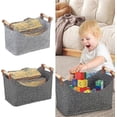 thumbnail image 4 of Felt Firewood Basket With Handles Storage Basket For Firewood Storage Fireplace Wood Bag - Q36, 4 of 4