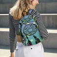 thumbnail image 6 of Honeii Beautiful Dreamcatcher Print Canvas College Laptop Backpack, Durable Rucksack Travel Notebook Bag School Backpack Book Bag for Men Women-Small, 6 of 7
