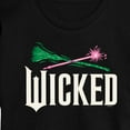 thumbnail image 3 of Wicked: Part 2 -  Wand And Broomstick Logo - Juniors Cropped Short Sleeve Graphic T-Shirt, 3 of 5
