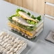 thumbnail image 5 of Organizador de plástico transparente para refrigerador | Contenedor apilable para cocina, refrigerador, congelador, despensa y armario | 23 x 19 x 5,4 cm, 5 of 7
