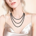 thumbnail image 6 of Bocar Fashion Beads Rope Knot Long Beaded Necklace Versatile 60" Strand Costume Jewelry for Women, 6 of 8