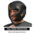 thumbnail image 2 of Hayabusa T3 Boxing Headgear Adjustable - Black/Gold, Medium, 2 of 6