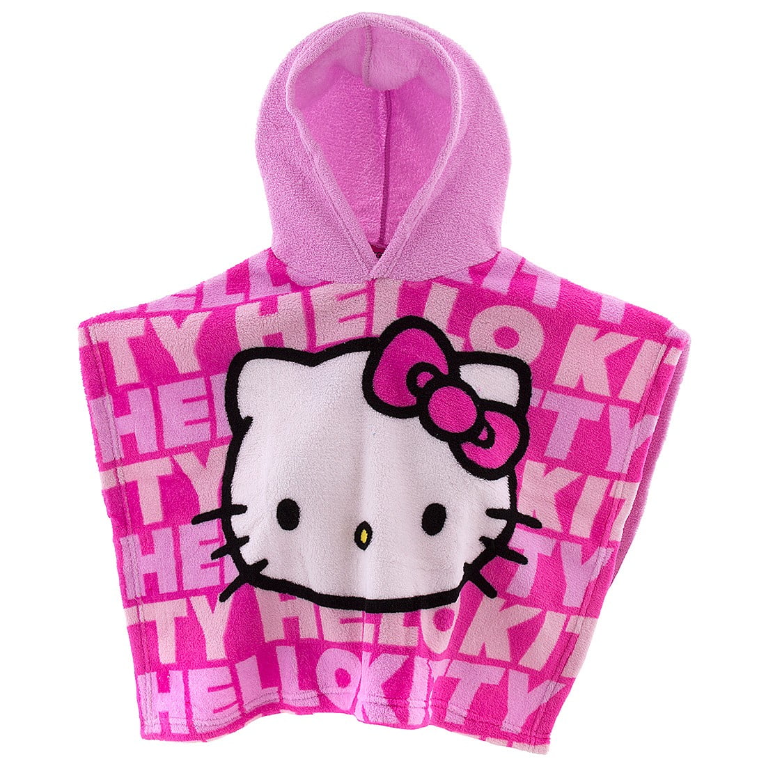 AME Sleepwear - Pink Hello Kitty Hooded Poncho for Toddler Girls Onesize - Walmart.com - Walmart.com