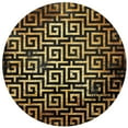 thumbnail image 2 of Grey, Jace 15x15 Black Ornate Wood Framed with Double Matting Museum Art Print Titled - Gold Black Interlock Circle, 2 of 4
