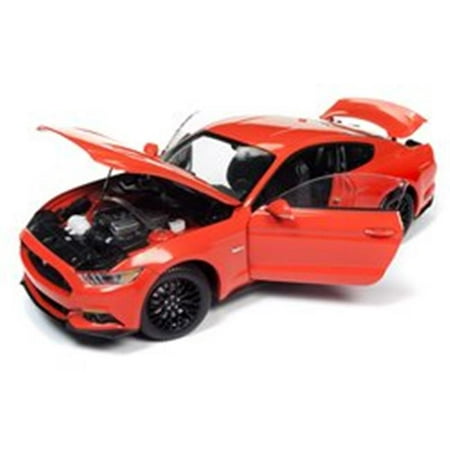 Mustang 5.0 Coupe - 2016 Ford Mustang GT 5.0 Coupe Competition Orange Limited Edition to 1002 pieces 1/18 Diecast Model Car by Autoworld