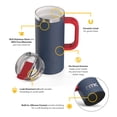 thumbnail image 4 of RTIC 16 oz Ceramic Lined Insulated Road Trip Travel Mug, Leak-Resistant Lid, Patriot, 4 of 9