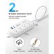 thumbnail image 2 of Cable de extensión Power Strip, protector contra sobretensiones de 2 pies con 8 salidas, 4 USB, 2 of 7