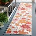 thumbnail image 2 of SAFAVIEH Cabana Blaire Floral Indoor/Outdoor Runner Rug, Grey/Rose, 2' x 10', 2 of 11