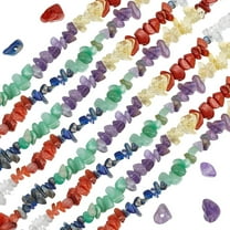 1 Box 2 Strand Natural Gemstone Chip Beads 5~17mm Irregular Multi-Color Gemstones Loose Rocks with Hole for Jewelry Making DIY Crafts