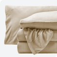 thumbnail image 1 of Bare Home Cozy Fleece Ensemble de Draps en Molleton - Molleton Polaire Ultra Moelleux - Poche Profonde - Très Grand Fendu, Sable, 1 of 10