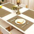 thumbnail image 6 of ShadeMart Light Brown 4 PC Waterproof and heat-insulating Dining Table Placemats, 6 of 6