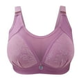 thumbnail image 2 of Patlollav Womens Plus Size Women Solid Color Comfortable Hollow Out Perspective Bra Underwear No Rims, 2 of 6