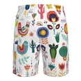 thumbnail image 6 of Kdxio Alpaca Flower Pattern Mens Casual Shorts - Drawstring Summer Beach Sports Shorts for Men, 6 of 9