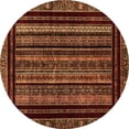 thumbnail image 1 of Ahgly Company Indoor Round Abstract Orange Modern Area Rugs, 7' Round, 1 of 4