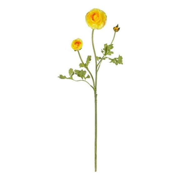 Nearly Natural 23" Ranunculus Stem, Yellow, 12pc