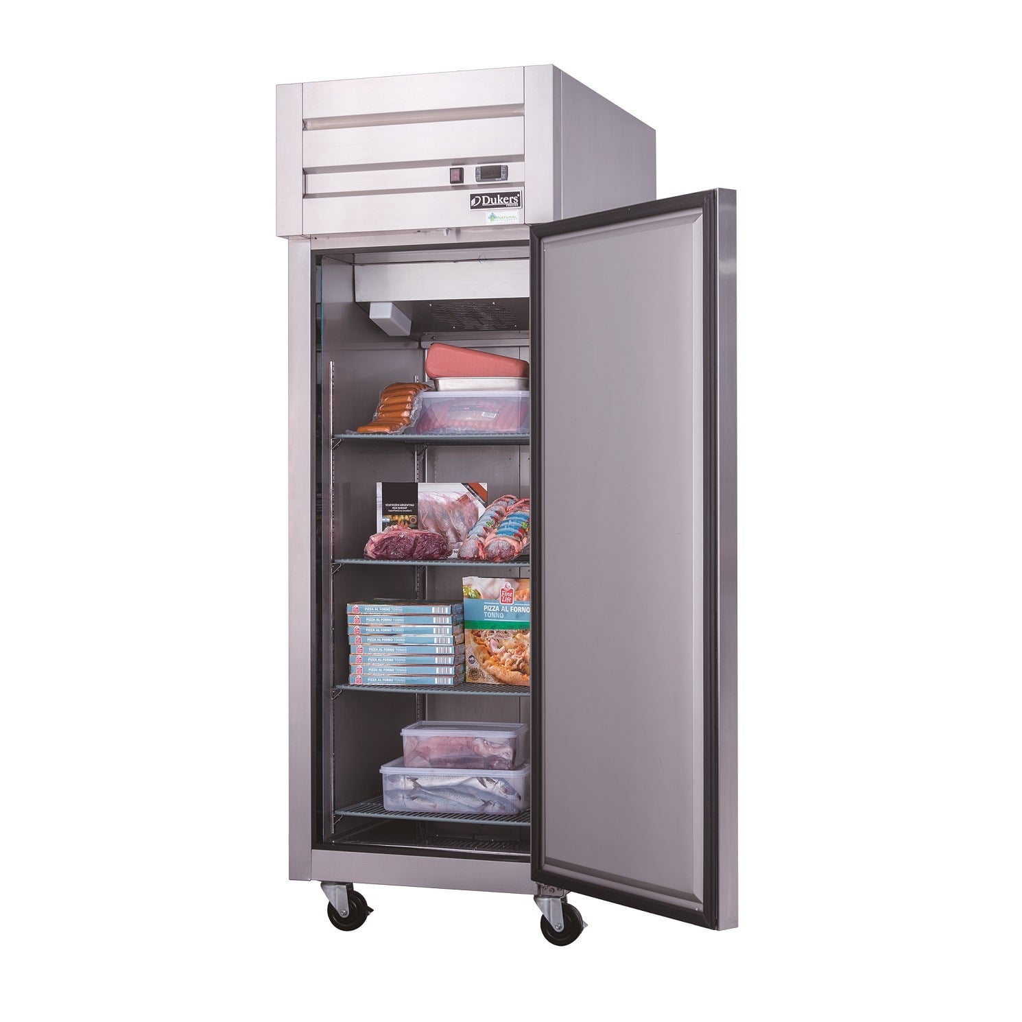 Dukers D28AF 27" Single Door Top Mount Commercial Freezer in Stainless Steel