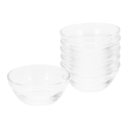 MERRYHAPY 6-Piece Clear Glass Food Bowls Set, Multi-Use Serving Bowls for Kitchen and Dining
