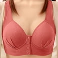 thumbnail image 2 of CFLVAEK Plus Size Bras for Women No Underwire Front Closure Everyday Bra Comfortable Full Coverage Push Up Bralettes for Senior Women Watermelon Red XXL, 2 of 8