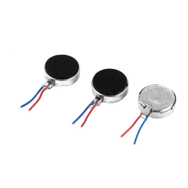 3 Pcs Motor Mini Vibrador de Moneda Plana para Teléfono Celular DC 3V
