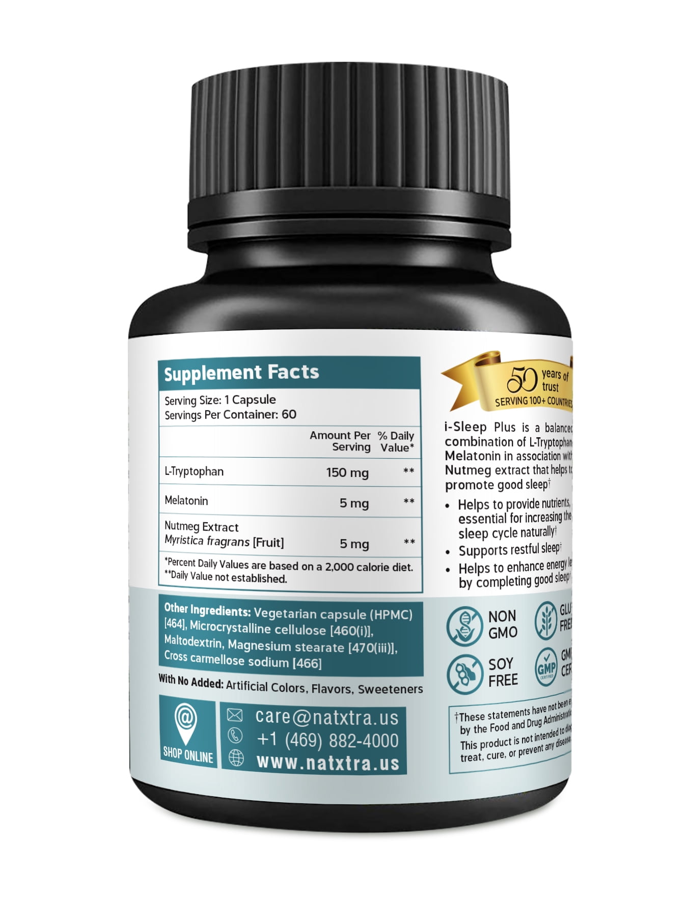 NatXtra I-Sleep Plus Vegetarian Capsules, 60 Count