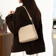 thumbnail image 3 of URSOFINE Women's Leather Crossbody Bucket Purse, Multi-Compartment Shoulder Bag with Adjustable Strap, Casual Lightweight Handbag for Daily Use, 3 of 8