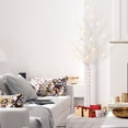 thumbnail image 4 of Set of 2 6 ft Pre-Lit White Artificial Twig Tree, 4 of 6
