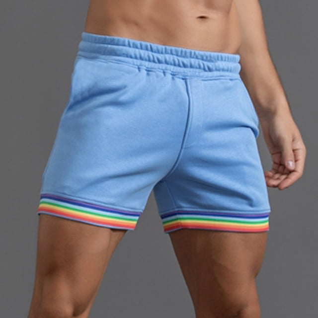 Men's Casual Shorts for Men Summer Solid Color with Pockets Drawstring Loose Fit Sports Running Beach Pants