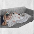 thumbnail image 6 of Valentines Soft Flannel Fleece Blanket, Girl Cycling with Big Heart Woman Love Romantic Day Celebration Life Print, Cozy Plush for Indoor and Outdoor Use, 50" x 70", Red Black White, by Ambesonne, 6 of 6
