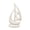 White, variant on Dserhfy Mini 3D Printed Sailboat Figurine Nautical Coastal Boat Sculpture for Modern Home Office Mantel Bookshelf Decor
