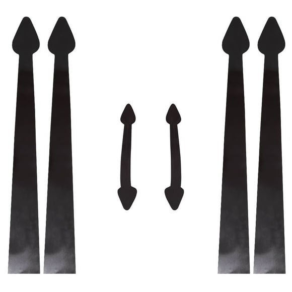 Magnetic Garage Door Decorative Kit - 4 Rubber Strap Hinges (15.75in L) & 2 Handles (11.81in L) - Easy Installation for Steel Doors - Modern Styling Upgrade Set