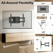 USX MOUNT Full Motion TV Wall Mount for 47-92 inch TVs Swivels Tilts Extension Rotation Holds up to 132lbs Max VESA 600x400mm, Fit 16 Wood Stud